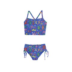 Grateful Dead Dancing Bears Pattern Girls  Tankini Swimsuit by Salmanaz77