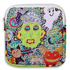 Supersonic Monster Mash Mini Square Pouch by chellerayartisans