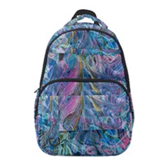 Saturday Straight Blue  Carry-on Travel Backpack by kaleidomarblingart