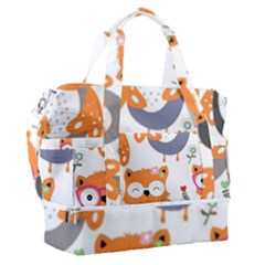 Cute Colorful Owl Cartoon Seamless Pattern Sports Shoulder Bag With Shoes Compartment by Apen