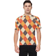 Halloween Argyle Pattern  Men s Short Sleeve Rash Guard by Safari