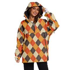 Halloween Argyle Pattern  Women s Ski And Snowboard Waterproof Breathable Jacket by Safari