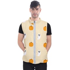 Pumpkin And Boo Crew Halloween  Men s Puffer Vest by Safari