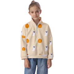 Pumpkin And Boo Crew Halloween  Kids  Half Zip Hoodie by Safari