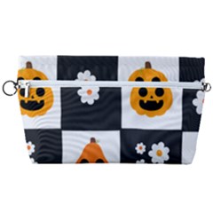 Seamless Halloween Pattern With Smiling Pumpkin 20240926 161714 0000 Handbag Organizer by Safari