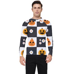 Seamless Halloween Pattern With Smiling Pumpkin 20240926 161714 0000 Men s Long Sleeve Rash Guard by Safari