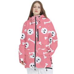 Halloween Pattern With Sculles And Bones 20240926 160927 0000 Women s Multi Pockets Zip Ski And Snowboard Waterproof Breathable Jacket by Safari