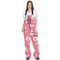 Halloween Pattern With Sculles And Bones 20240926 160927 0000 Women s Front Zip Ski And Snowboard Bib Pants by Safari