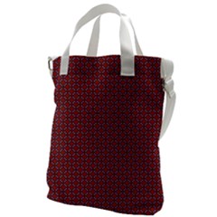 Brown Red Dot Pattern Canvas Messenger Bag by ytdream