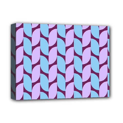 Purple Blue Pattern Deluxe Canvas 16  X 12  (stretched)  by ytdream