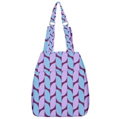 Purple Blue Pattern Center Zip Backpack by ytdream