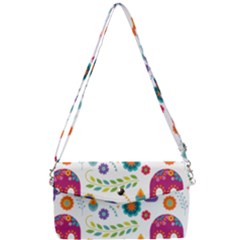 Mexican Floral With Skull Seamless Pattern Removable Strap Clutch Bag by Grandong