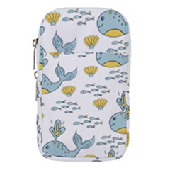 Whale Cartoon Whale Seamless Cartoon Character Animals Leaf Waist Pouch (small) by Grandong