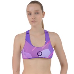 Colorful Labstract Wallpaper Theme Criss Cross Racerback Sports Bra by Apen