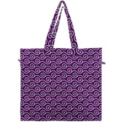 Violet White Pattern Canvas Travel Bag by ytdream