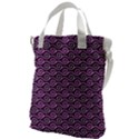 Violet White Pattern Canvas Messenger Bag View1