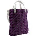 Violet White Pattern Canvas Messenger Bag View2