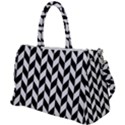 Black And White Pattern Duffel Travel Bag View1