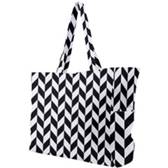 Black And White Pattern Simple Shoulder Bag by ytdream