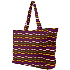 Multicolor Wave Pattern Simple Shoulder Bag by ytdream