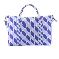 White Blue Pattern Carry-on Travel Shoulder Bag by ytdream