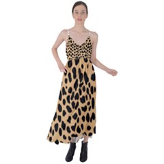 Leopard Skin Pattern Tie Back Maxi Dress by Bedest