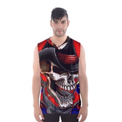 Confederate Flag Usa America United States Csa Civil War Rebel Dixie Military Poster Skull Men s Basketball Tank Top by Ket1n9