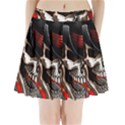 Confederate Flag Usa America United States Csa Civil War Rebel Dixie Military Poster Skull Pleated Mini Skirt View1