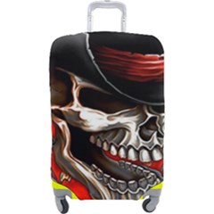 Confederate Flag Usa America United States Csa Civil War Rebel Dixie Military Poster Skull Luggage Cover (large) by Ket1n9