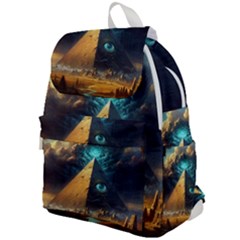 Mystic Blue Pyramid Art Top Flap Backpack by ExtraAwesomeSauce