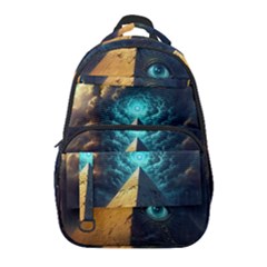 Mystic Blue Pyramid Art Carry-on Travel Backpack by ExtraAwesomeSauce