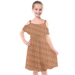 Diamond Dollar Sign Pattern Kids  Cut Out Shoulders Chiffon Dress by ExtraAwesomeSauce