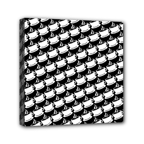 Stylish Coffee Cup Pattern Mini Canvas 6  X 6  (stretched) by ExtraAwesomeSauce