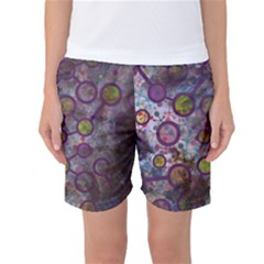 Abstract Molecular Space Art Women s Basketball Shorts by ExtraAwesomeSauce