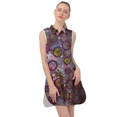 Abstract Molecular Space Art Sleeveless Shirt Dress by ExtraAwesomeSauce