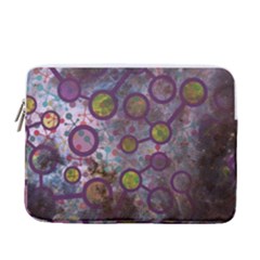 Abstract Molecular Space Art 13  Vertical Laptop Sleeve Case With Pocket by ExtraAwesomeSauce