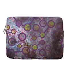 Abstract Molecular Space Art 14  Vertical Laptop Sleeve Case With Pocket by ExtraAwesomeSauce