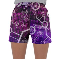 Cosmic Network Geometric Art Sleepwear Shorts by ExtraAwesomeSauce