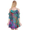 Abstract Tech Galaxy Design Cutout Spaghetti Strap Chiffon Dress View2