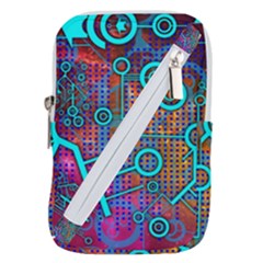 Abstract Tech Galaxy Design Belt Pouch Bag (small) by ExtraAwesomeSauce