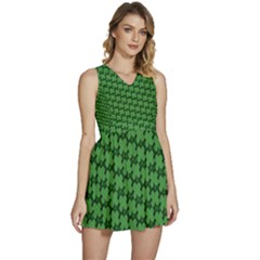 St  Patrick s Day Clovers Sleeveless High Waist Mini Dress by ExtraGoodSauce