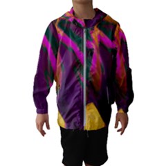 Vibrant Abstract Equine Art Kids  Hooded Windbreaker by ExtraAwesomeSauce