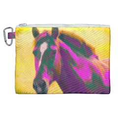 Vibrant Abstract Equine Art Canvas Cosmetic Bag (xl) by ExtraAwesomeSauce