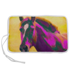 Vibrant Abstract Equine Art Pen Storage Case (s) by ExtraAwesomeSauce