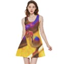 Vibrant Forked-Tongue Snake Art Inside Out Reversible Sleeveless Dress View1