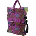 Pink and Purple Leopard Fold Over Handle Tote Bag View2