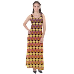 Gradient Lion Head Pattern Sleeveless Velour Maxi Dress by ExtraAwesomeSauce