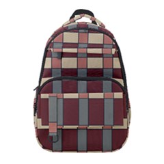 Modern Art Geometric Pattern In Red Hues Carry-on Travel Backpack by ExtraAwesomeSauce