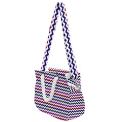 Chevron Pattern Rope Handles Shoulder Strap Bag by ytdream