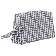 A Black And White Background With A Lot Of Dots Wristlet Pouch Bag (large) by catchydesignhill